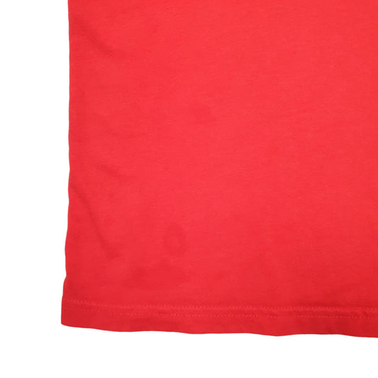 Mens Red Adidas Spellout Short Sleeve T Shirt