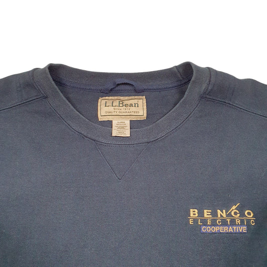 Mens Navy L.L.Bean Benco Electric Cooperative USA Vintage Crewneck Jumper