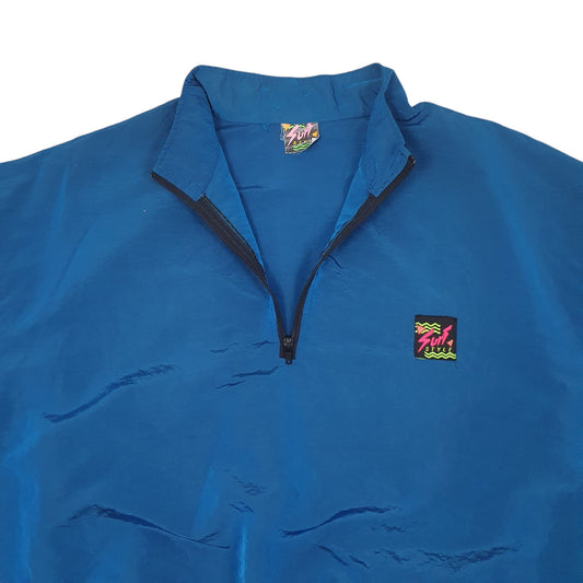 Mens Blue Surf Style Vintage Iridescent Coat