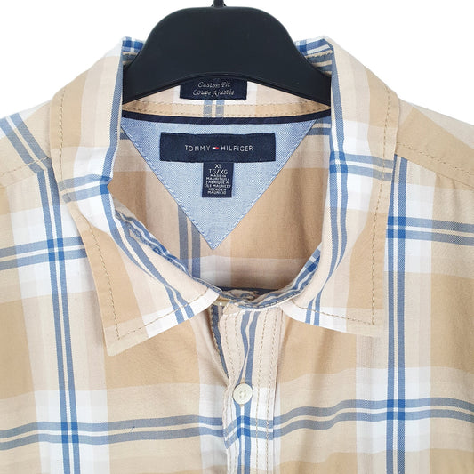 Mens Tan Tommy Hilfiger Short Sleeve Shirt