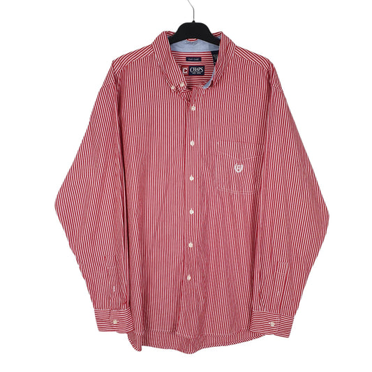 Mens Red Chaps Long Sleeve Shirt