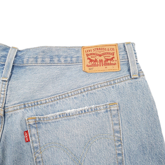 Womens Blue Levis 501 Jorts Hot Pants Denim Shorts