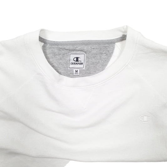 Womens White Champion Crewneck Jumper