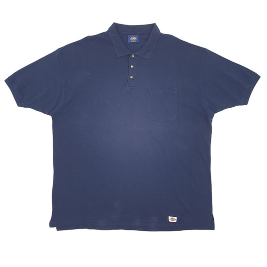 Mens Navy Dickies Short Sleeve Polo Shirt
