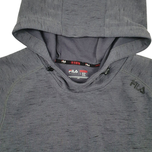 Mens Grey Fila Hoodie Jumper