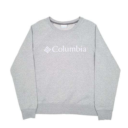 Womens Grey Columbia Sportswear Spellout Crewneck Jumper