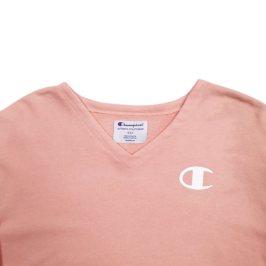 Womens Pink Champion Crewneck Jumper