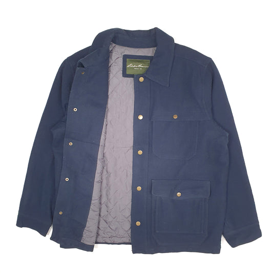 Mens Navy Eddie Bauer Cruiser CPO Shacket Coat