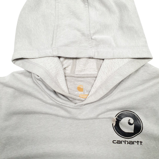 Mens Grey Carhartt Hoodie Jumper