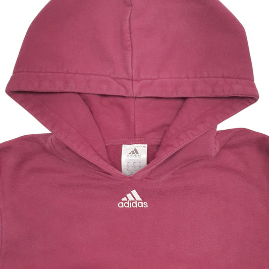 Womens Burgundy Adidas Hoodie Jumper