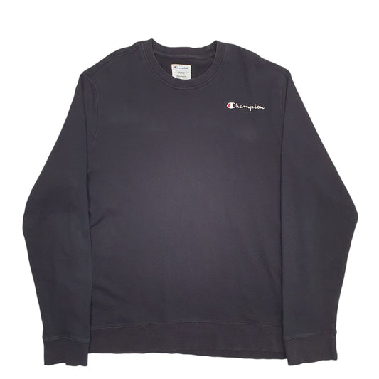 Mens Black Champion Crewneck Jumper