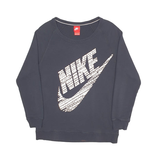 Womens Black Nike Crewneck Jumper