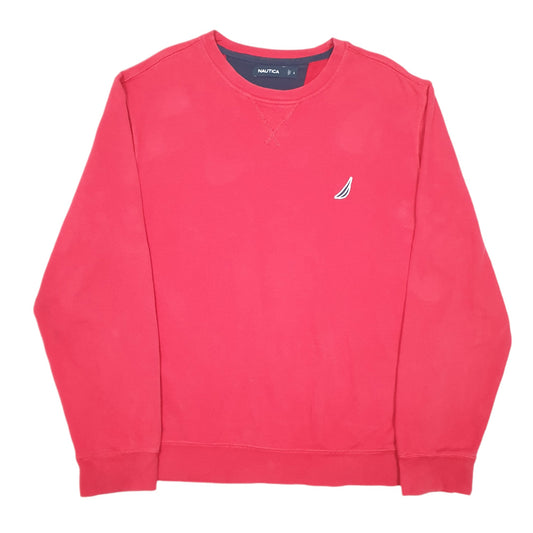 Mens Red Nautica Crewneck Jumper