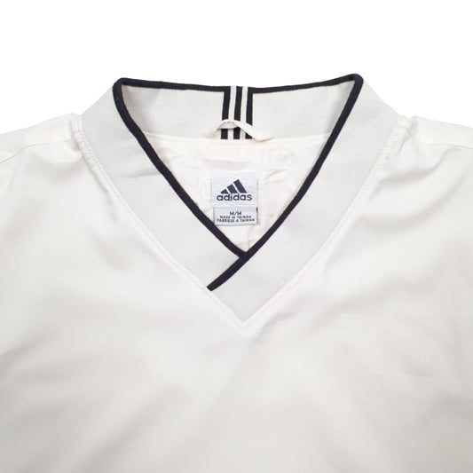 Mens Cream Adidas V Neck Crewneck Jumper