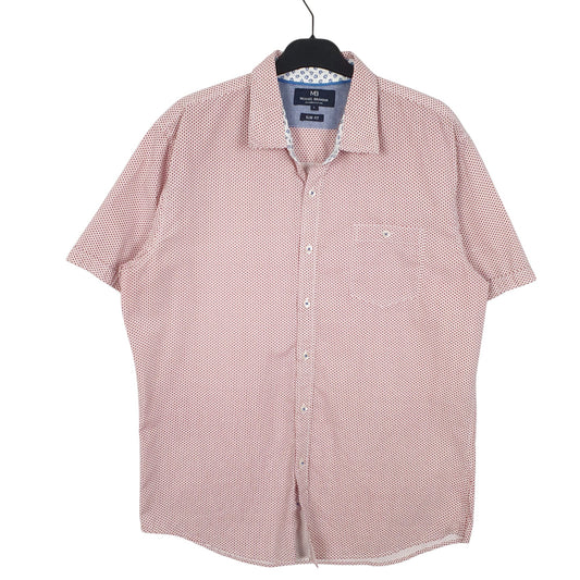 Mens Red Michael Brandon Los Angeles Short Sleeve Shirt