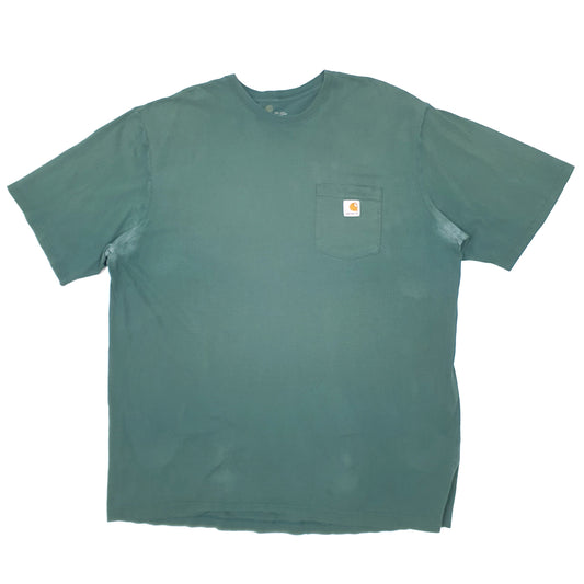 Mens Green Carhartt Short Sleeve T Shirt