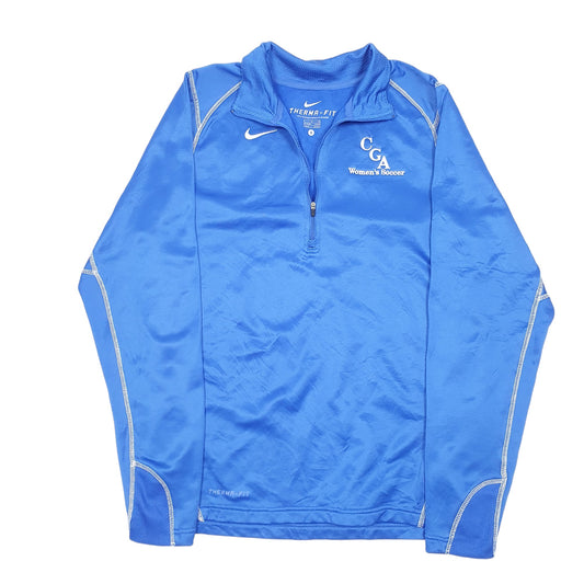 Womens Blue Nike Womens Soccer CGA Therma Fit Active Football Quarter Zip Jumper