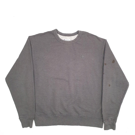 Mens Grey Champion Crewneck Jumper