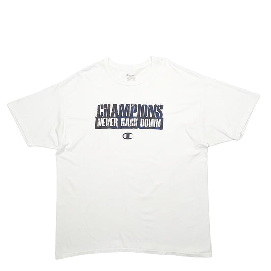 Mens White Champion Short Sleeve T Shirt