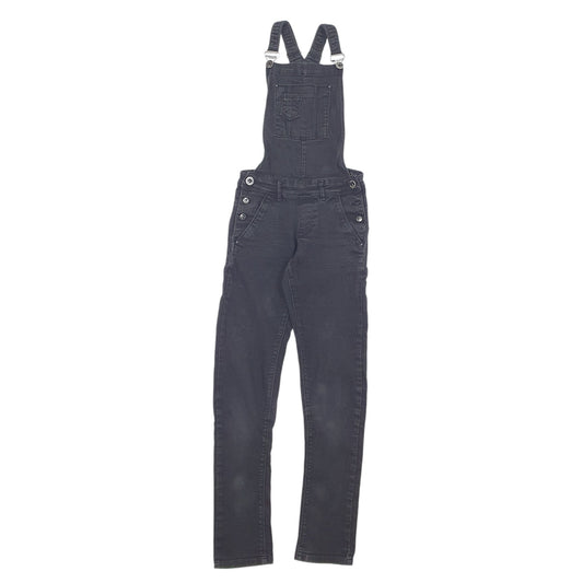 Womens Black Unbranded Dungaree Trousers