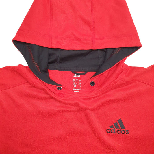 Mens Red Adidas Climalite Hoodie Jumper