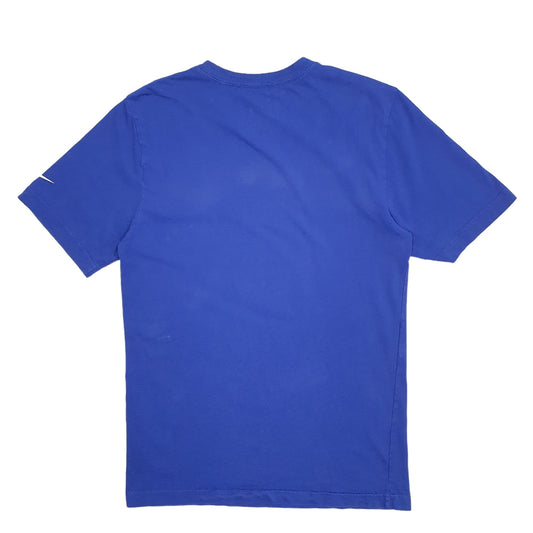 Mens Blue Nike Spellout Short Sleeve T Shirt
