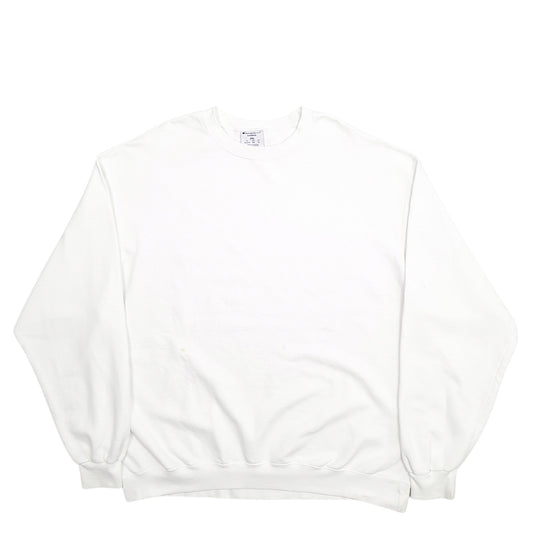 Mens White Champion Crewneck Jumper
