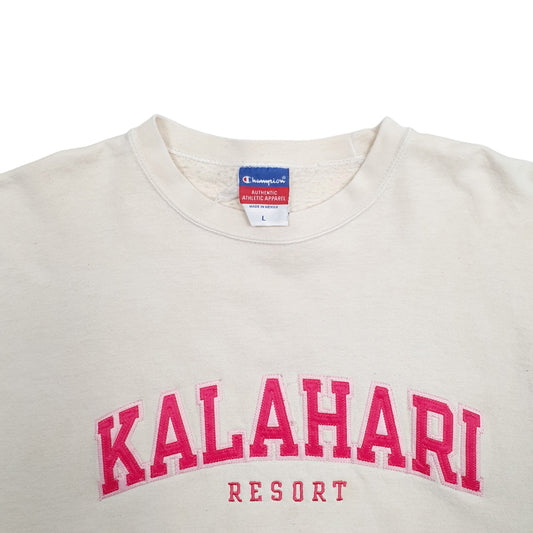 Womens Cream Champion Kalahari Resort Crewneck Jumper