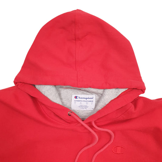 Mens Red Champion Hoodie Jumper