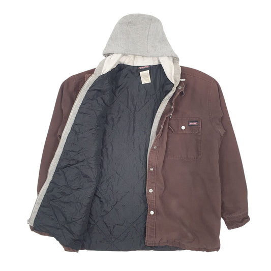 Mens Brown Dickies Full Zip Coat