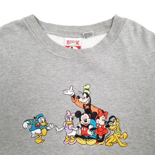 Mens Grey Disney Vintage 2000's Crewneck Jumper