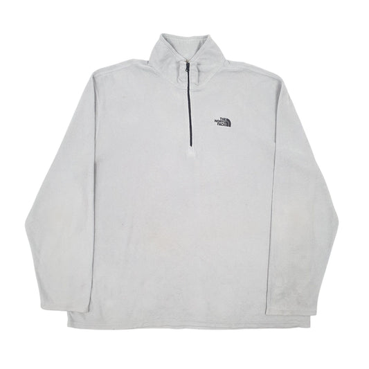 Mens Grey The North Face Quarter Zip Jumper