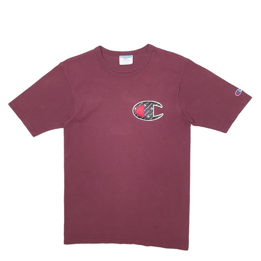 Mens Burgundy Champion Short Sleeve T Shirt