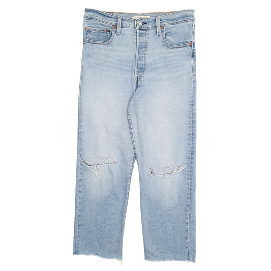 Womens Blue Levis High Rise Ribcage JeansW32 L27