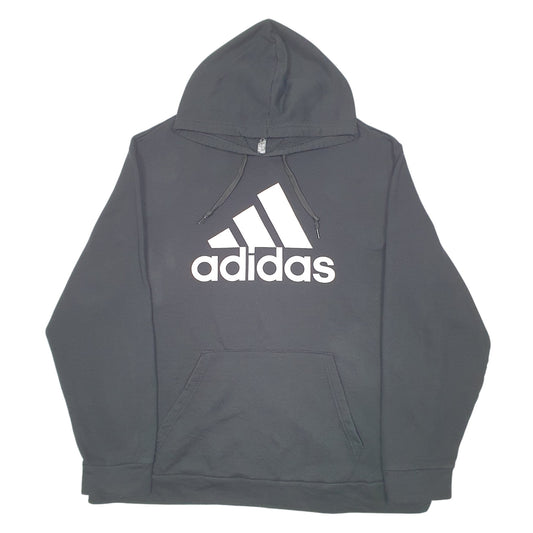Mens Black Adidas Golf Spellout Hoodie Jumper