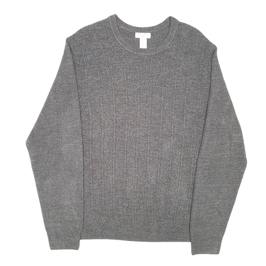 Mens Grey Dockers Knit Crewneck Jumper