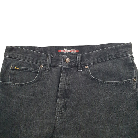 Mens Black Lee Relaxed JeansW38 L32