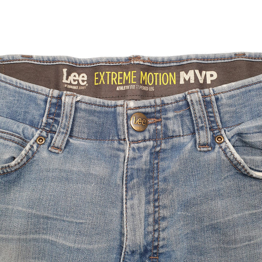 Mens Blue Lee Athletic Stretch Casual JeansW34 L34