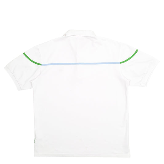 Mens White Lacoste Short Sleeve Polo Shirt