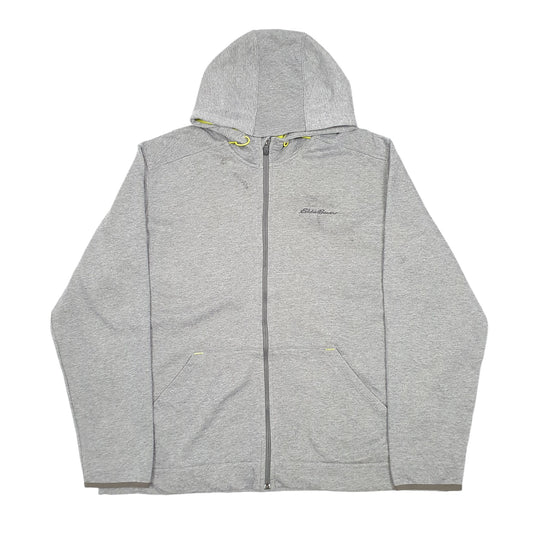 Mens Grey Eddie Bauer Hoodie Outdoor Full Zip Jumper