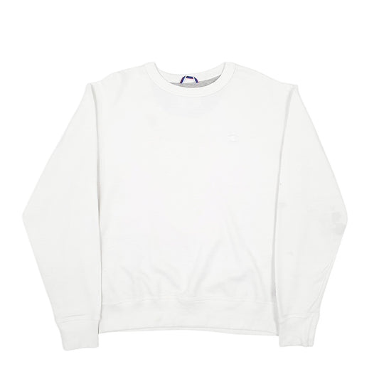 Mens White Champion Crewneck Jumper