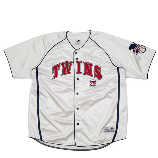 Mens White Dynasty MLB Baseball Jersey Minnesota Twins USA Short Sleeve T Shirt