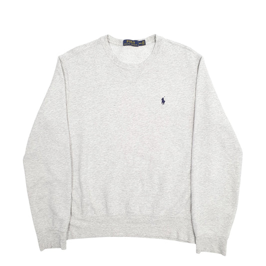 Mens Grey Ralph Lauren Crewneck Jumper
