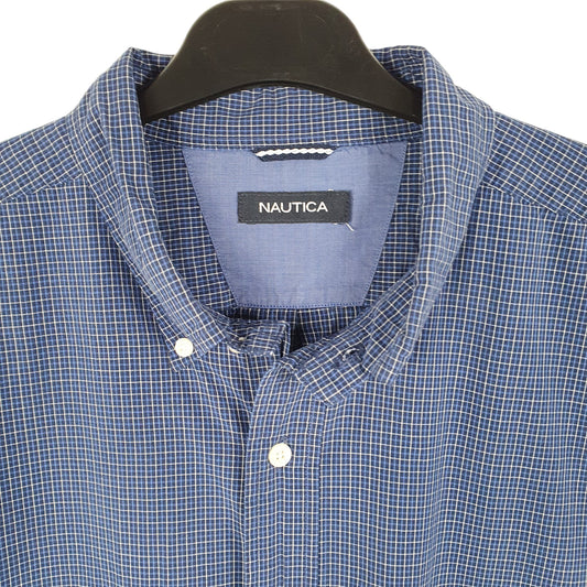Mens Blue Nautica Long Sleeve Shirt