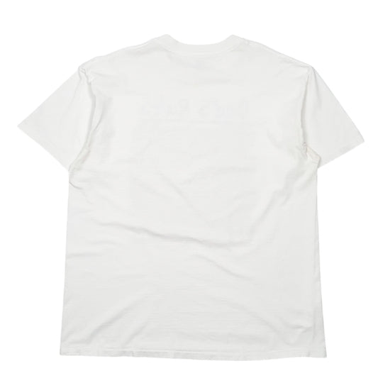 Mens White Delta Single Stitch Vintage 90s Made In USA Dads Rules Short Sleeve T Shirt