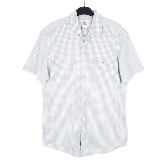Mens White Lacoste Short Sleeve Shirt