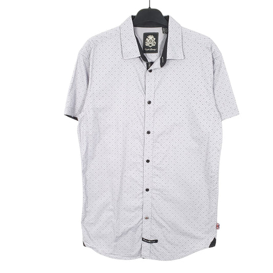 Mens Grey English Laundry Short Sleeve Shirt