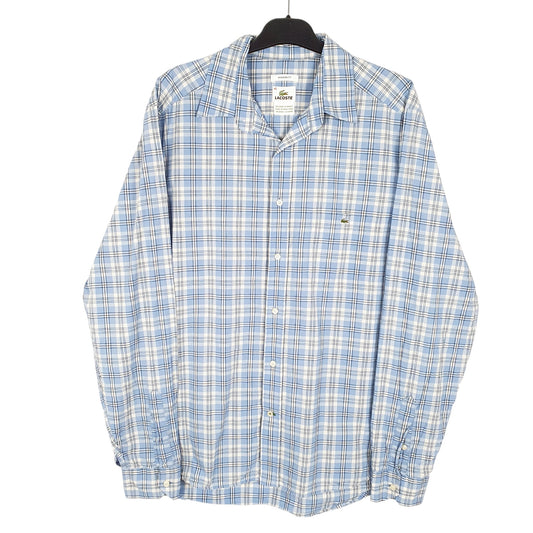 Mens Blue Lacoste Modern Long Sleeve Shirt