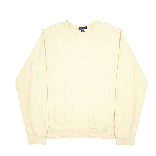 Mens Yellow Lands End Sweater Sweat Crewneck Jumper