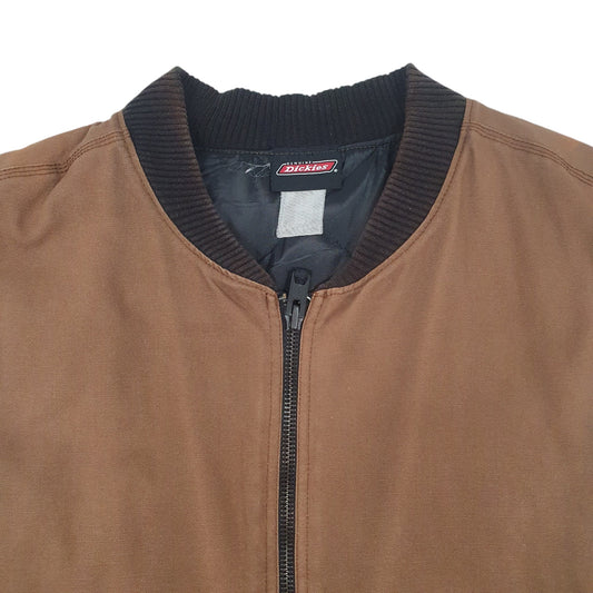 Mens Brown Dickies Gilet Jumper
